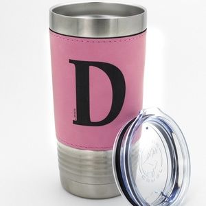 Pink Leather Insulated Cup